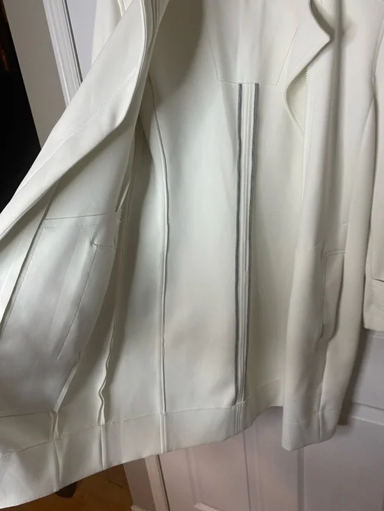 Marc Cain Ivory Swing Trench Coat #5 - Picture 8 of 13